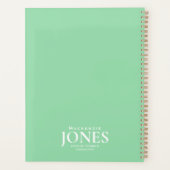 Gepersonaliseerde Mint Groen | Business Planner (Achterkant)