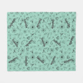 Gepersonaliseerde Mint Groene Naam Deken - Custom  (Voorkant (Horizontaal))