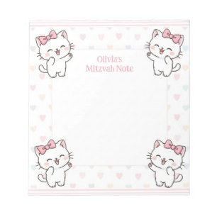 Gepersonaliseerde Mitswa Note Notitieblok Kitten K