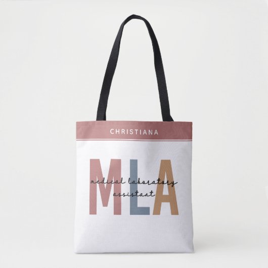Gepersonaliseerde MLA Medische Laboratoriumassiste Draagtas (Voorkant)