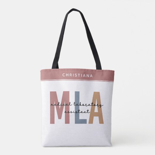 Gepersonaliseerde MLA Medische Laboratoriumassiste Draagtas (Achterkant)