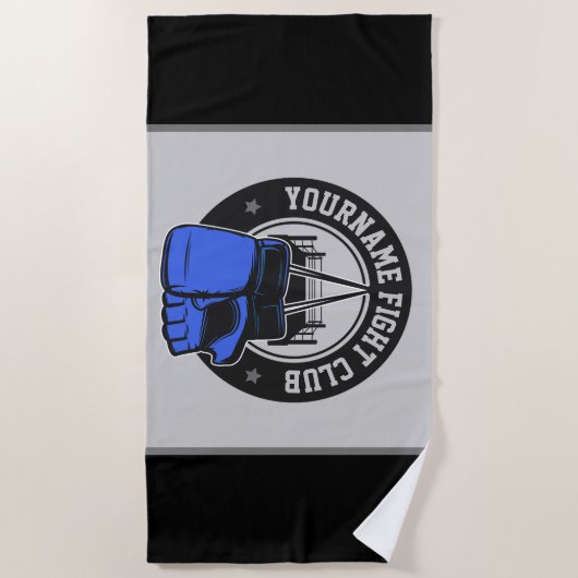 Gepersonaliseerde MMA Mixed Martial Arts Fight Clu Strandlaken (Voorkant)