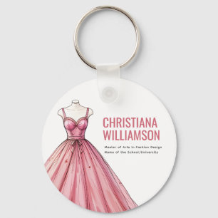 Gepersonaliseerde Mode Designer Stylist Afstuderen Sleutelhanger