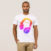 gepersonaliseerde mode DJ goede vibes T-shirt (Voorkant volledig)