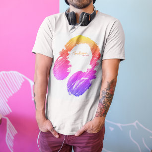 gepersonaliseerde mode DJ goede vibes T-shirt