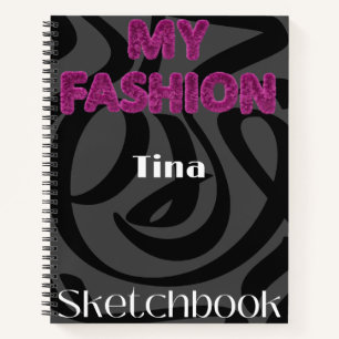 Gepersonaliseerde Mode ontwerp schetsboek Notitieboek