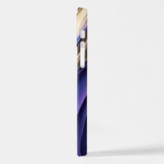 Gepersonaliseerde Modern Abstract-Blauw, Paarse en iPhone Hoesje (Linkerkant)