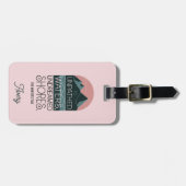 Gepersonaliseerde Modern Blush Pink Shakespeare Qu Bagagelabel (Voorkant horizontaal)