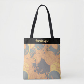 Gepersonaliseerde Modern Bud & Flower Pattern Canv Draagtas