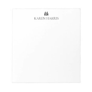 Gepersonaliseerde Modern Design Minimale Initialen Notitieblok