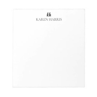 Gepersonaliseerde Modern Design Minimale Initialen Notitieblok