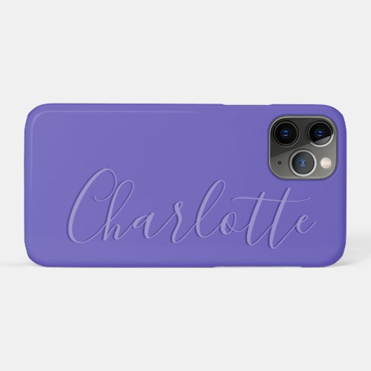 Gepersonaliseerde Modern Eenvoudig Paarse Case-Mate iPhone Case (Achterkant (horizontaal))