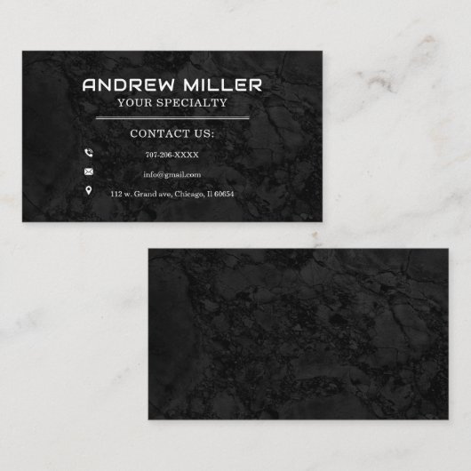 Gepersonaliseerde Modern Founder Visitekaartje Ide (Voorkant / Achterkant)