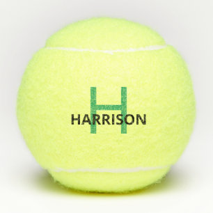 Gepersonaliseerde Modern Simple Guy's Monogram Tennisballen