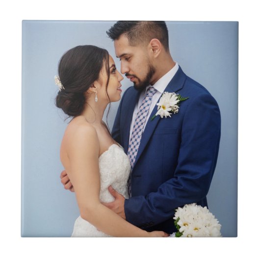 Gepersonaliseerde moderne aangepaste foto tegeltje (Voorkant)