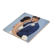 Gepersonaliseerde moderne aangepaste foto tegeltje (Zijkant)