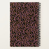 Gepersonaliseerde moderne Abstracte gestippelde zw Notitieboek (Achterkant)