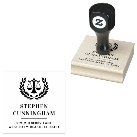 Gepersonaliseerde moderne advocaat advocaat 	rubberstempel (Gestempeld)