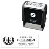 Gepersonaliseerde moderne advocaat advocaat zelfinktende stempel (In situ)