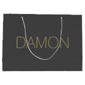 Gepersonaliseerde moderne bruids partij groomman b groot cadeauzakje (Achterkant)