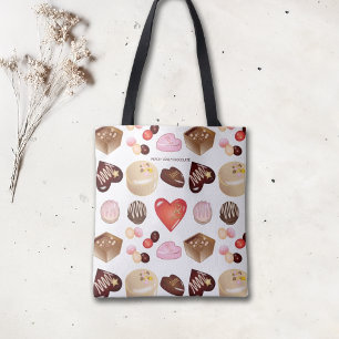 Gepersonaliseerde moderne chocolade Snoep hart Draagtas