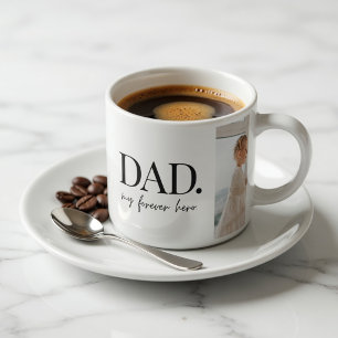 Gepersonaliseerde moderne collage foto papa voor a espresso kop