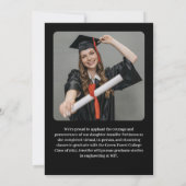 Gepersonaliseerde Moderne College Afstuderen Aankondiging (Achterkant)