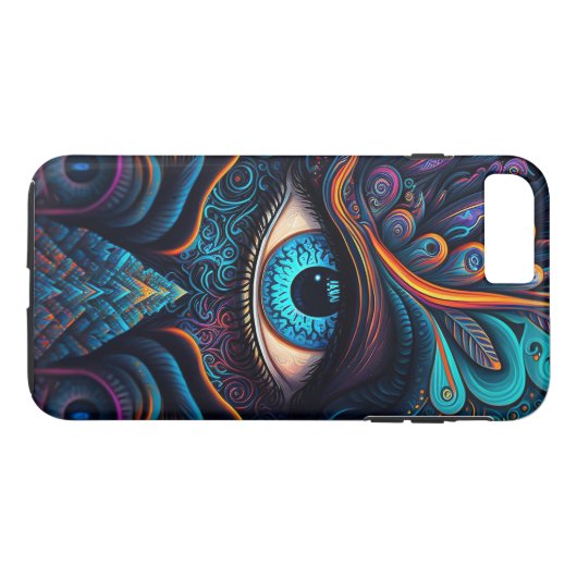 Gepersonaliseerde moderne derde oog Case-Mate iPhone case (Achterkant (Horizontaal))
