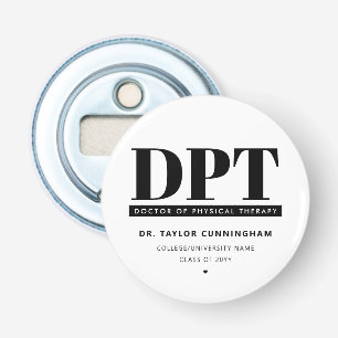 Gepersonaliseerde Moderne DPT Doctor van Fysiother Button Flesopener