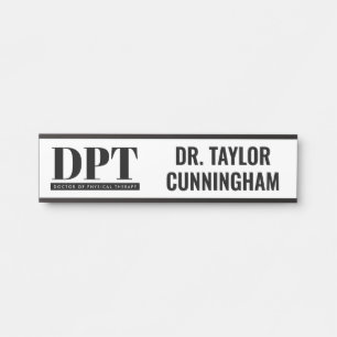 Gepersonaliseerde Moderne DPT Doctor van Fysiother Deurbordje