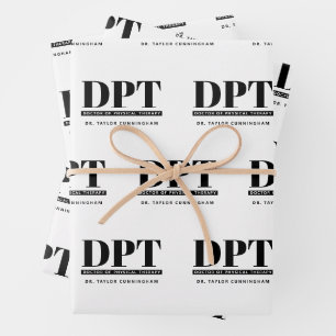 Gepersonaliseerde Moderne DPT Doctor van Fysiother Inpakpapier Vel