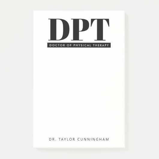 Gepersonaliseerde Moderne DPT Doctor van Fysiother Post-it® Notes (Voorkant)