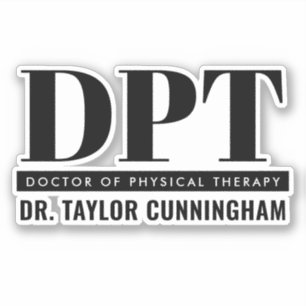 Gepersonaliseerde Moderne DPT Doctor van Fysiother Sticker