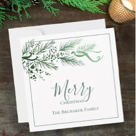 Gepersonaliseerde moderne eenvoudige unieke vrolij feestdagenkaart