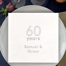 Gepersonaliseerde moderne elegante 60e Jubileum pa