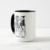 Gepersonaliseerde moderne, elegante heksen wijn av mok (Voorkant links)