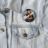 Gepersonaliseerde moderne foto Afstuderen Ronde Button 5,7 Cm (In situ)
