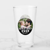 Gepersonaliseerde moderne foto Beste vader Glas (Voorkant)
