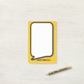 Gepersonaliseerde moderne grappige spraakballon post-it® notes (Op bureau)