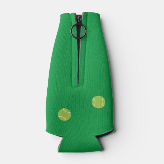 Gepersonaliseerde moderne groene tennis racket bal flesjeskoeler (Achterkant)