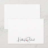 Gepersonaliseerde moderne handgeschreven scriptnaa notitiekaartje (Voorkant / Achterkant)