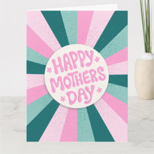 Gepersonaliseerde moderne Happy Mothers Day typogr Kaart