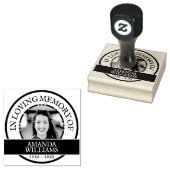 Gepersonaliseerde moderne herdenkingsfoto, naam, t 	rubberstempel (Gestempeld)