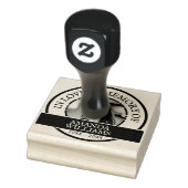 Gepersonaliseerde moderne herdenkingsfoto, naam, t 	rubberstempel (Stempel)
