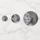 Gepersonaliseerde moderne kat foto confetti (Achterkanten)