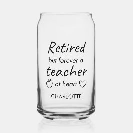 Gepersonaliseerde moderne leraar pensioen cadeau blikvorm glas