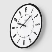 Gepersonaliseerde moderne minimalist grote klok (Hoek)