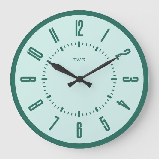 Gepersonaliseerde moderne minimalist grote klok (Voorkant)