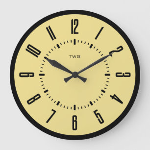 Gepersonaliseerde moderne minimalist grote klok