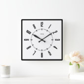 Gepersonaliseerde moderne minimalist vierkante klok (Huis)
